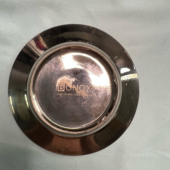 Two espresso cup and saucer sets. Bonox porcelain. Brown with etching. - Picture 8 of 11